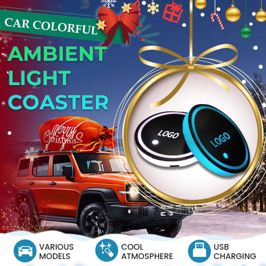 Car Colorful Ambient Light Coaster