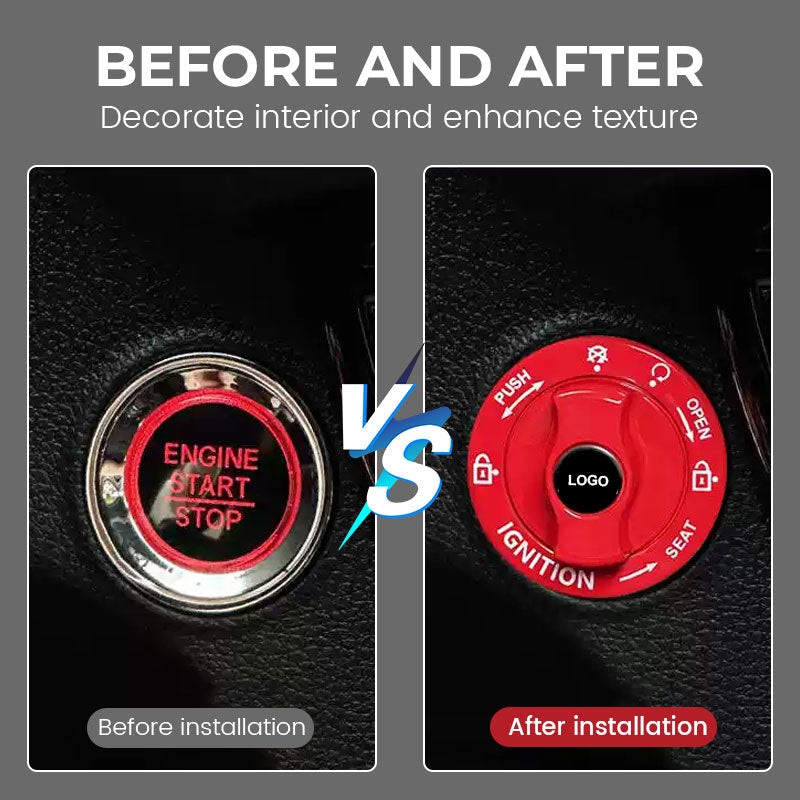 Full metal car start button protective cover