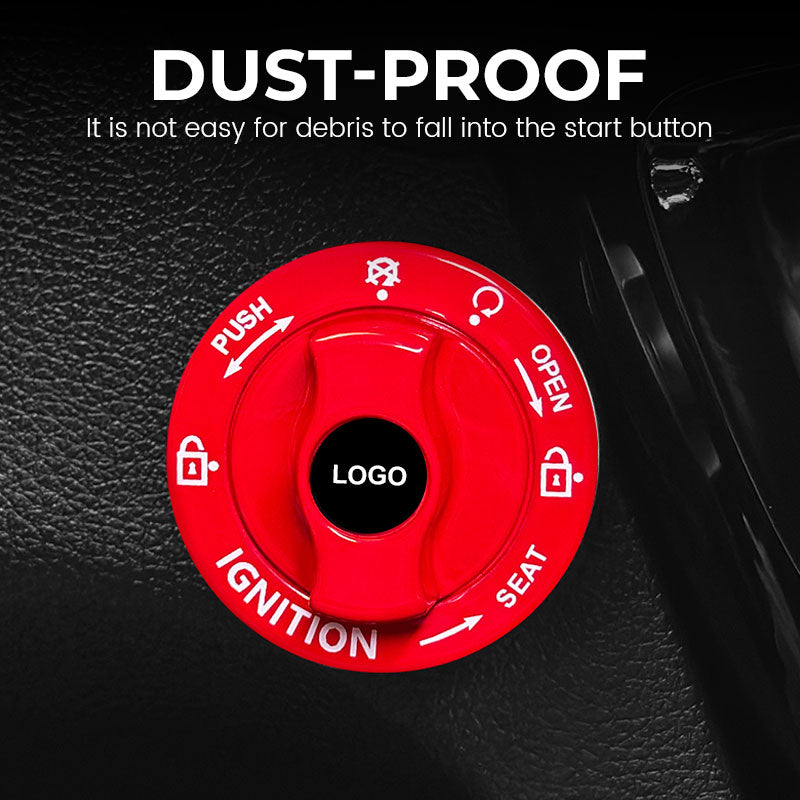 Full metal car start button protective cover